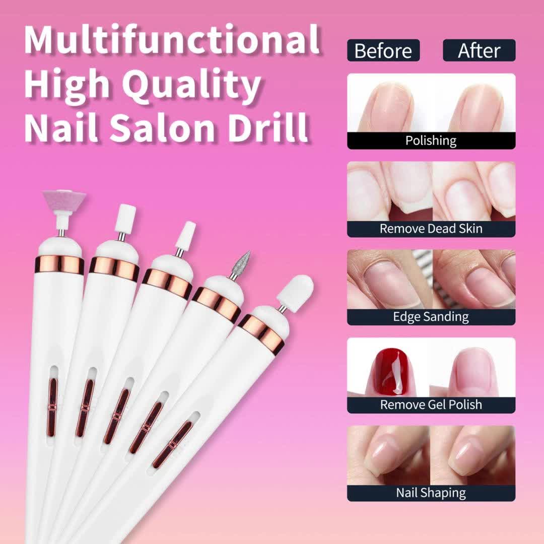 Myyeah Nail Art Drill Machine White and Lightpink 2W.