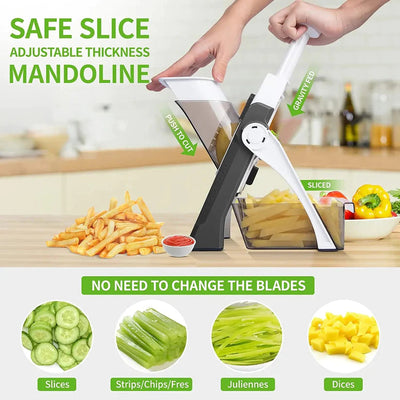 5-in-1 Multifunctional Vegetable Cutter and Slicer