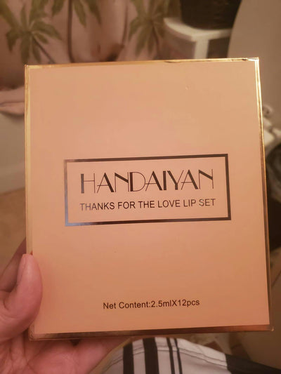 12-Piece Matte Liquid Lipstick & High Shine Lip Gloss Waterproof Set.