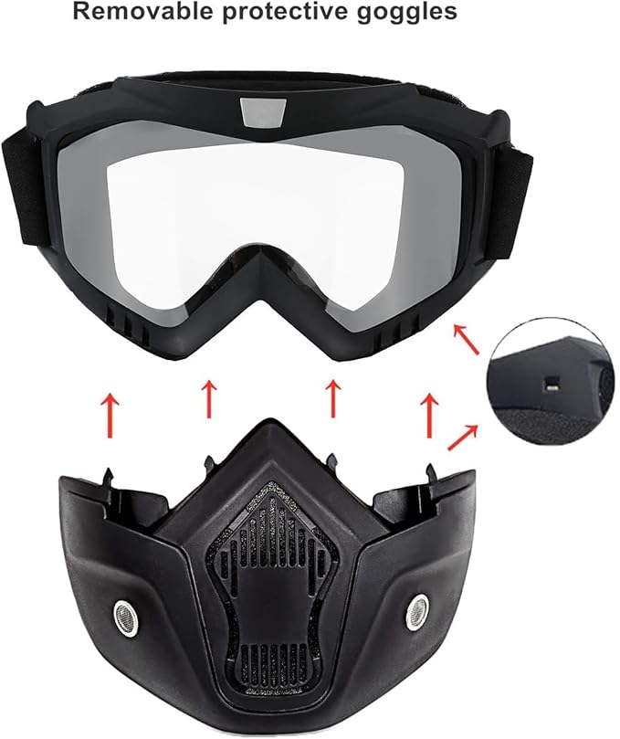 Transparent Glass Bike Riding Goggles Mask