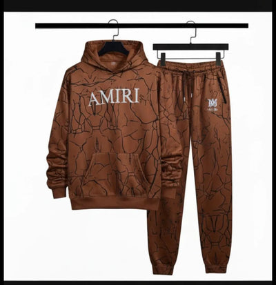 AMIRI Fleece Graphic Sublimation Hoodie Track Suit