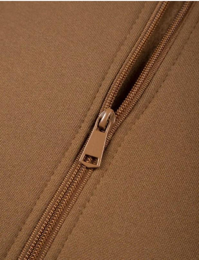 2 Pcs Men's Fleece Plain Zipper Track Suit