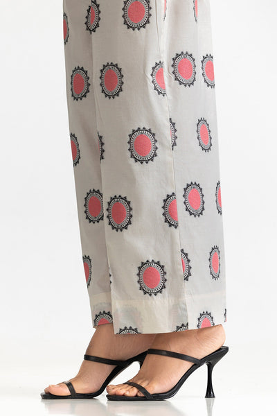 Jacquard Embellished Shirt And Printed Lawn Trouser